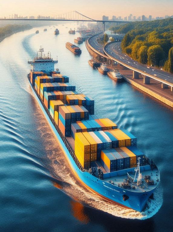 Бізнес план контейнерні морські перевезення рікою Дніпро. Логістика 20 футових контейнерів з Одеси водним шляхом. Альтернативний вид вантажних перевезень. Транспортування контейнерів по річці баржею.