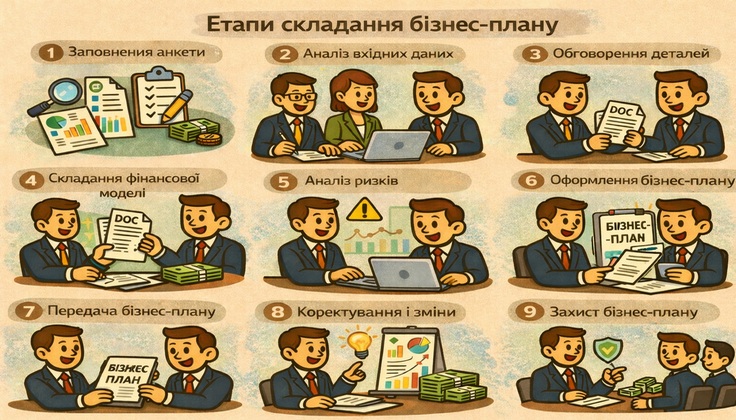 Розробка бізнес-плану на замовлення під ключ - доволі складний процес. Замовнику варто бути глибоко інтегрованим на всіх етапах його складання. Замовити індивідуальний розрахунок бізнес-плану від команди професіоналів